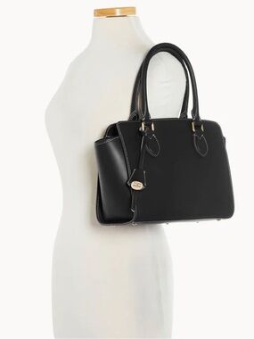 Dooney & Bourke Alto Collection Flavia Black Italian Leather